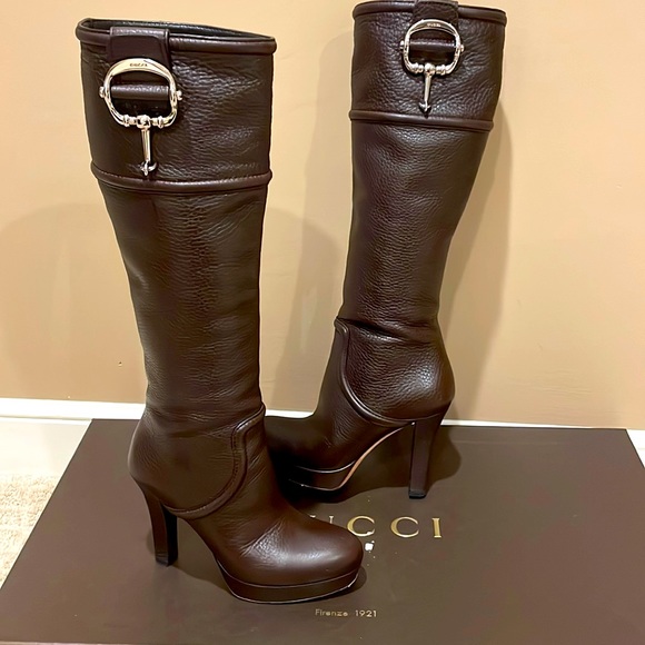 Gucci Horse but techno platform knee-high tall boot - Picture 1 of 8